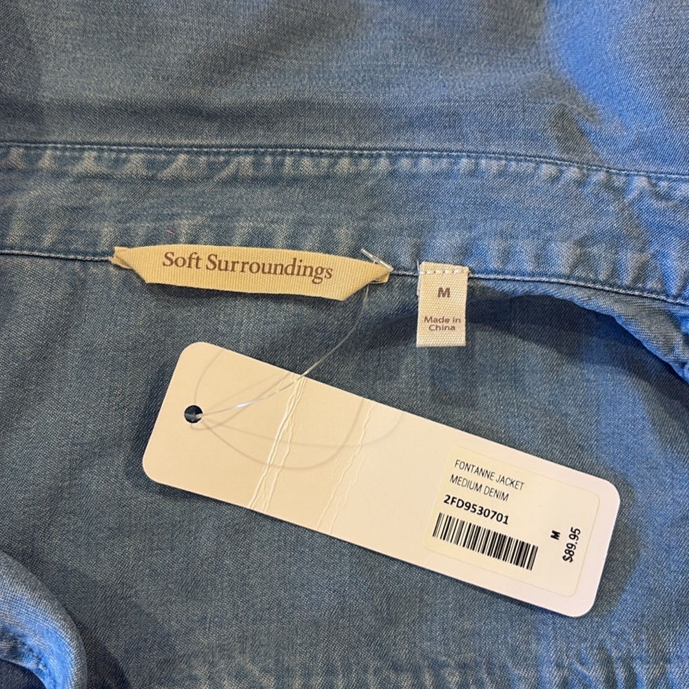 Soft Surroundings Light Blue Denim Jacket - Picture 4 of 5
